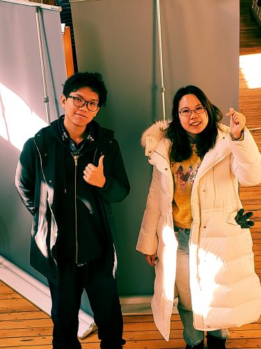 Kenny and Qingquan at the Lawrence Historical Museum